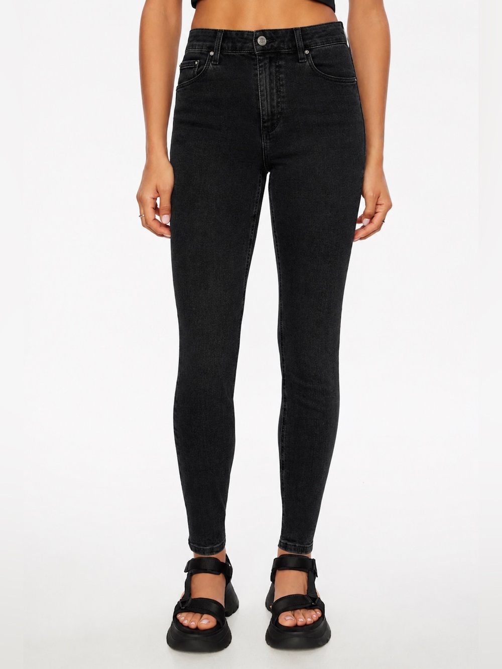 Dynamite Denim DYNDNM High-Rise Black Skinny Jeans for Women / Vintage Black